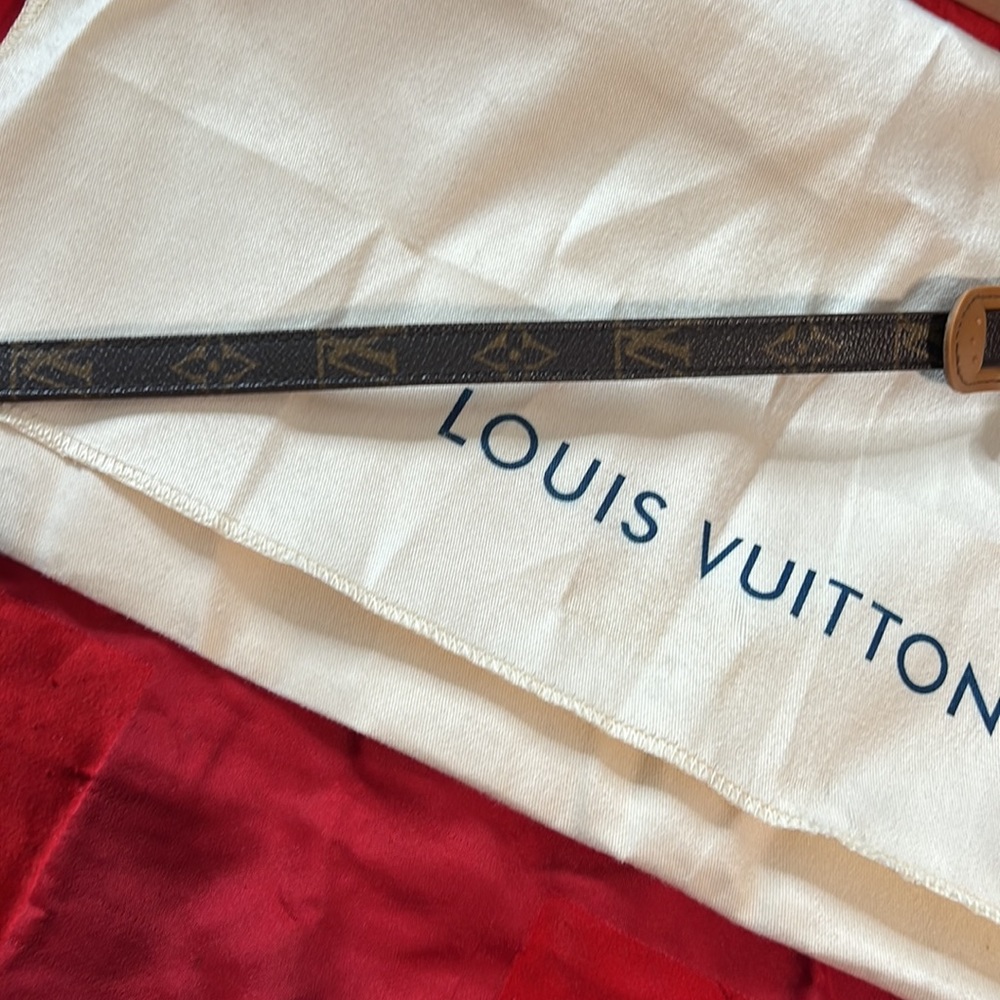 Authentic Louis Vuitton Monogram Shoulder Strap Brown 39.6-46.7 ONLY STRAP & BOX - Picture 5 of 8